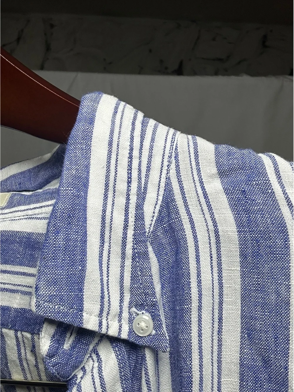 J.Crew Slim Fit Blue and White Striped Button-Up Shirt XL